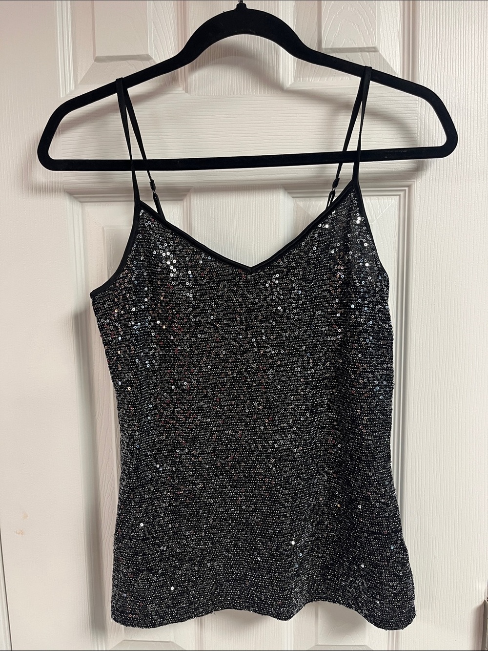 Express Black Sequin Cami Tank